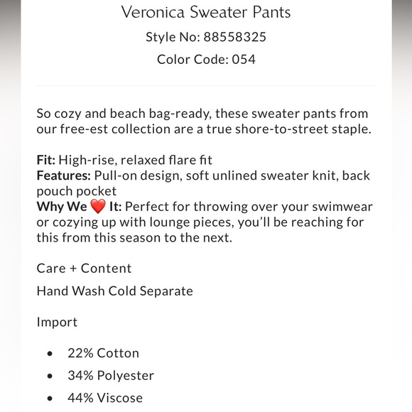 Free People Purple Knit Pants - Picture 3 of 5